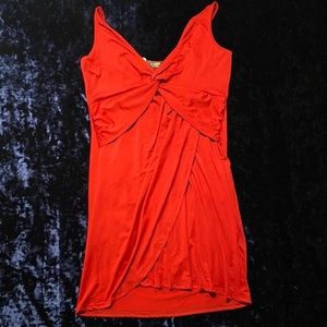 Front twist knot SS mini dress